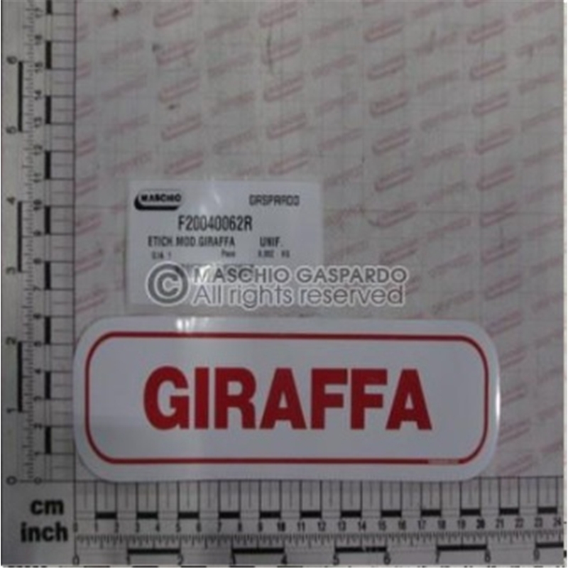 Autocolante Giraffa Maschio - F20040062